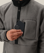 MENS TIOGA FLEECE PULLOVER - RHINO GREY