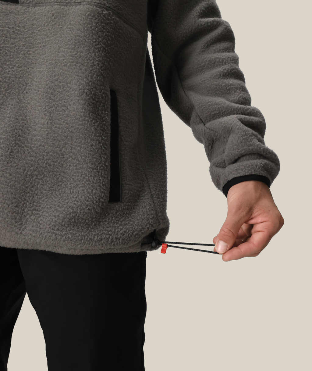MENS TIOGA FLEECE PULLOVER - RHINO GREY