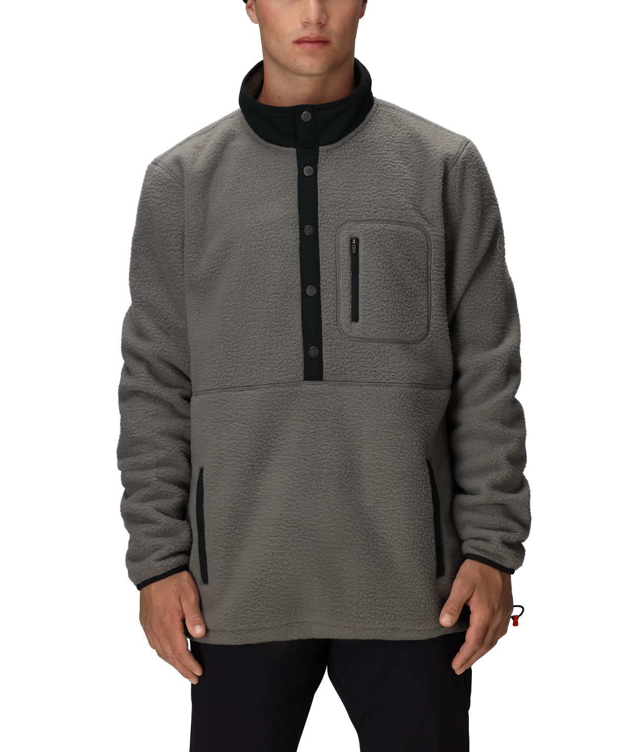 MENS TIOGA FLEECE PULLOVER - RHINO GREY
