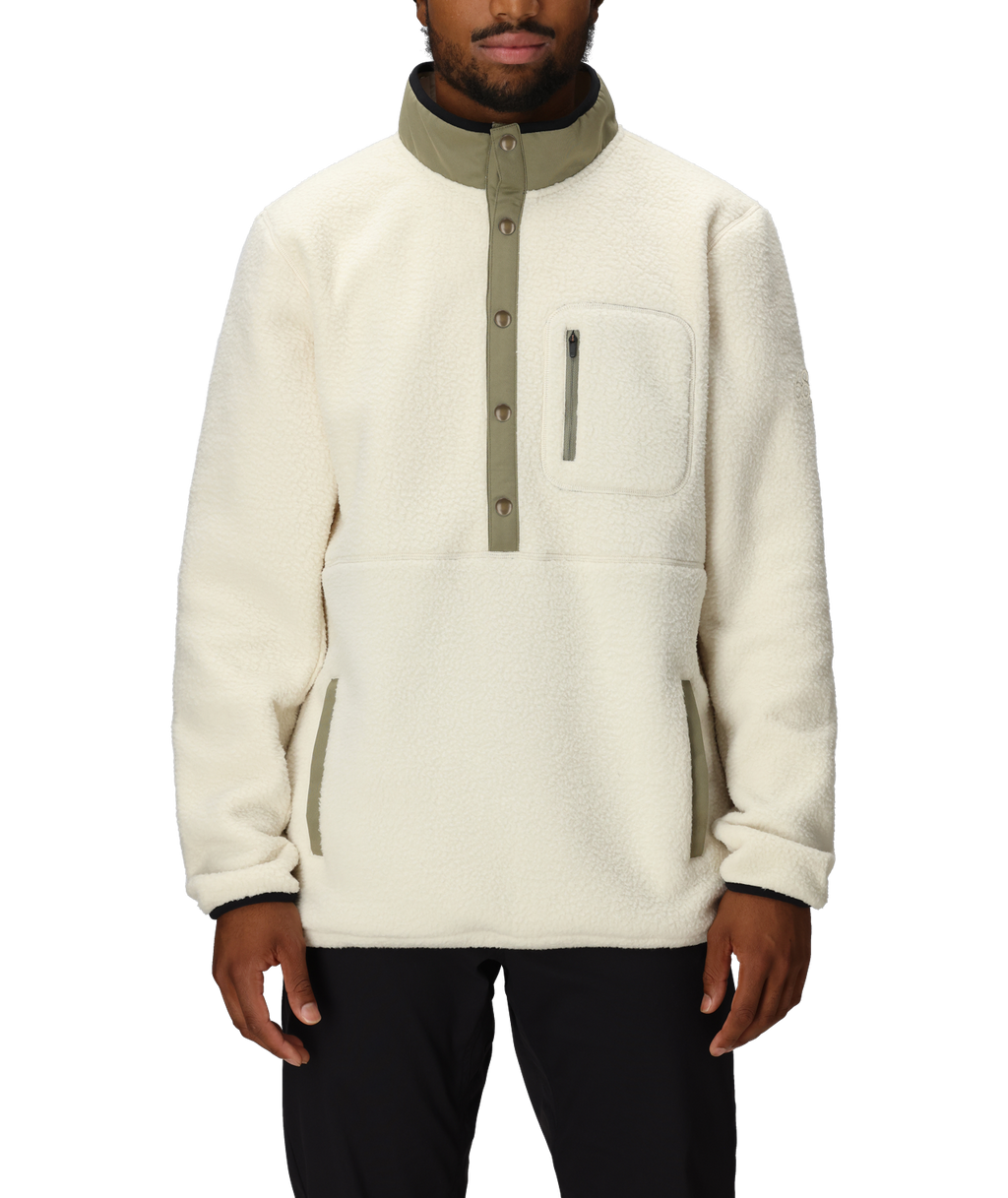 MENS TIOGA FLEECE PULLOVER - LIMESTONE