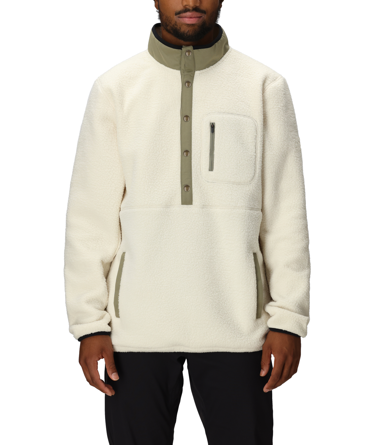 MENS TIOGA FLEECE PULLOVER - LIMESTONE