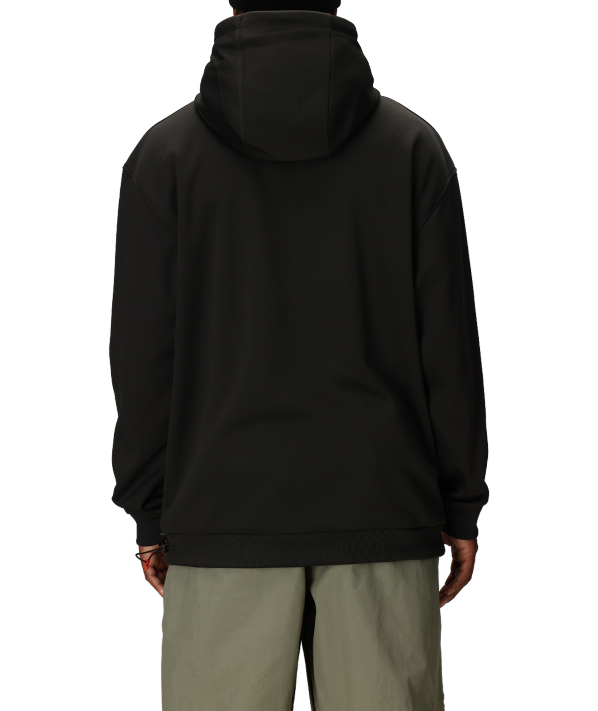 MENS BONDED FLEECE ZIP HOODY - BLACK
