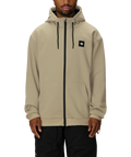 MENS BONDED FLEECE ZIP HOODY - SAGE