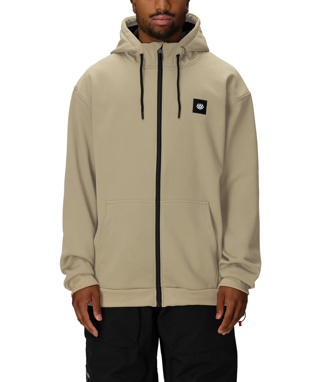MENS BONDED FLEECE ZIP HOODY - SAGE