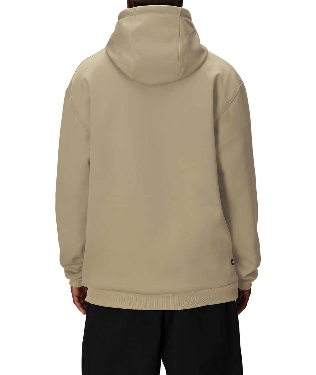 MENS BONDED FLEECE ZIP HOODY - SAGE
