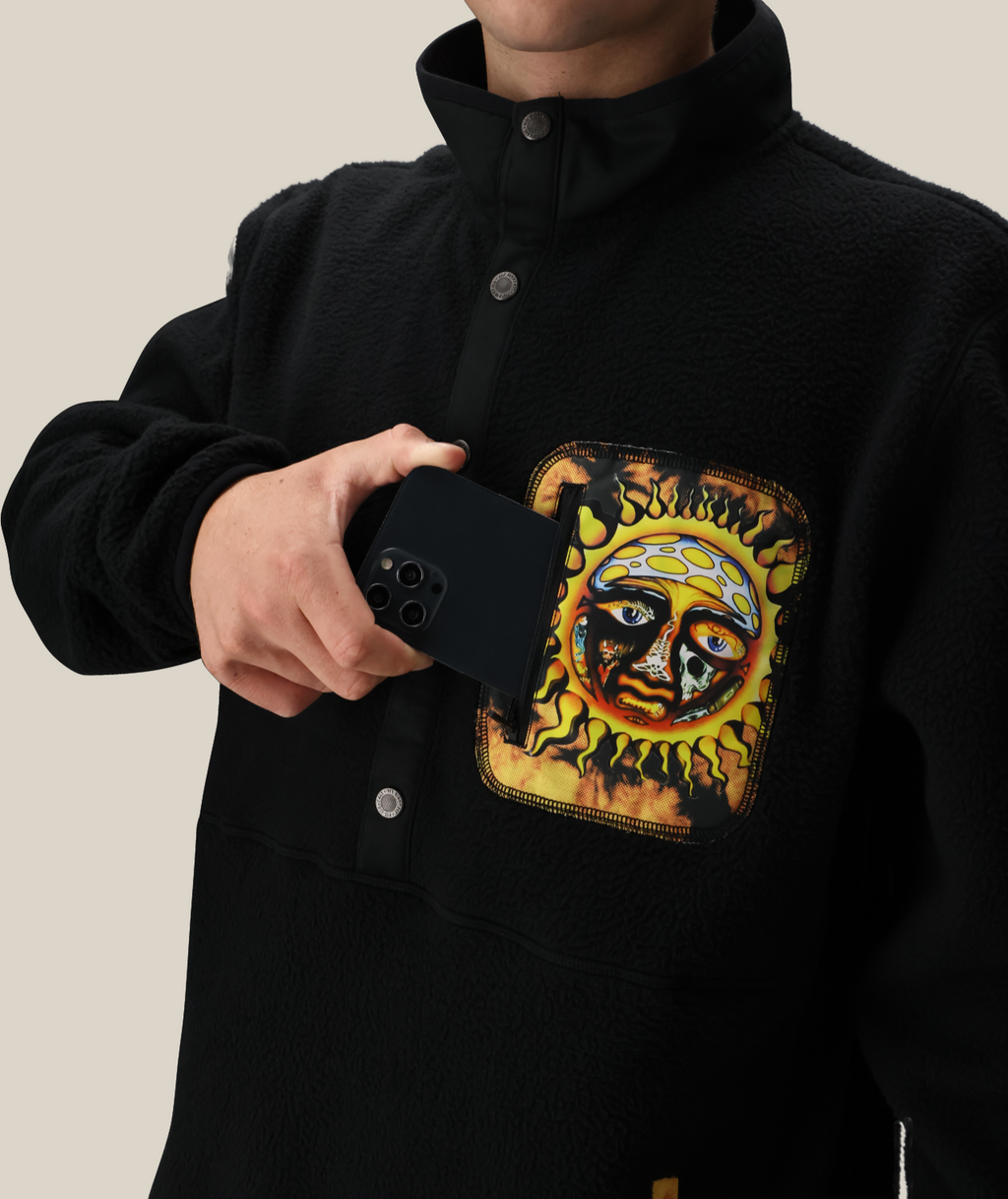 MENS 686 SUBLIME TIOGA FLEECE PULLOVER - SUBLIME BLACK