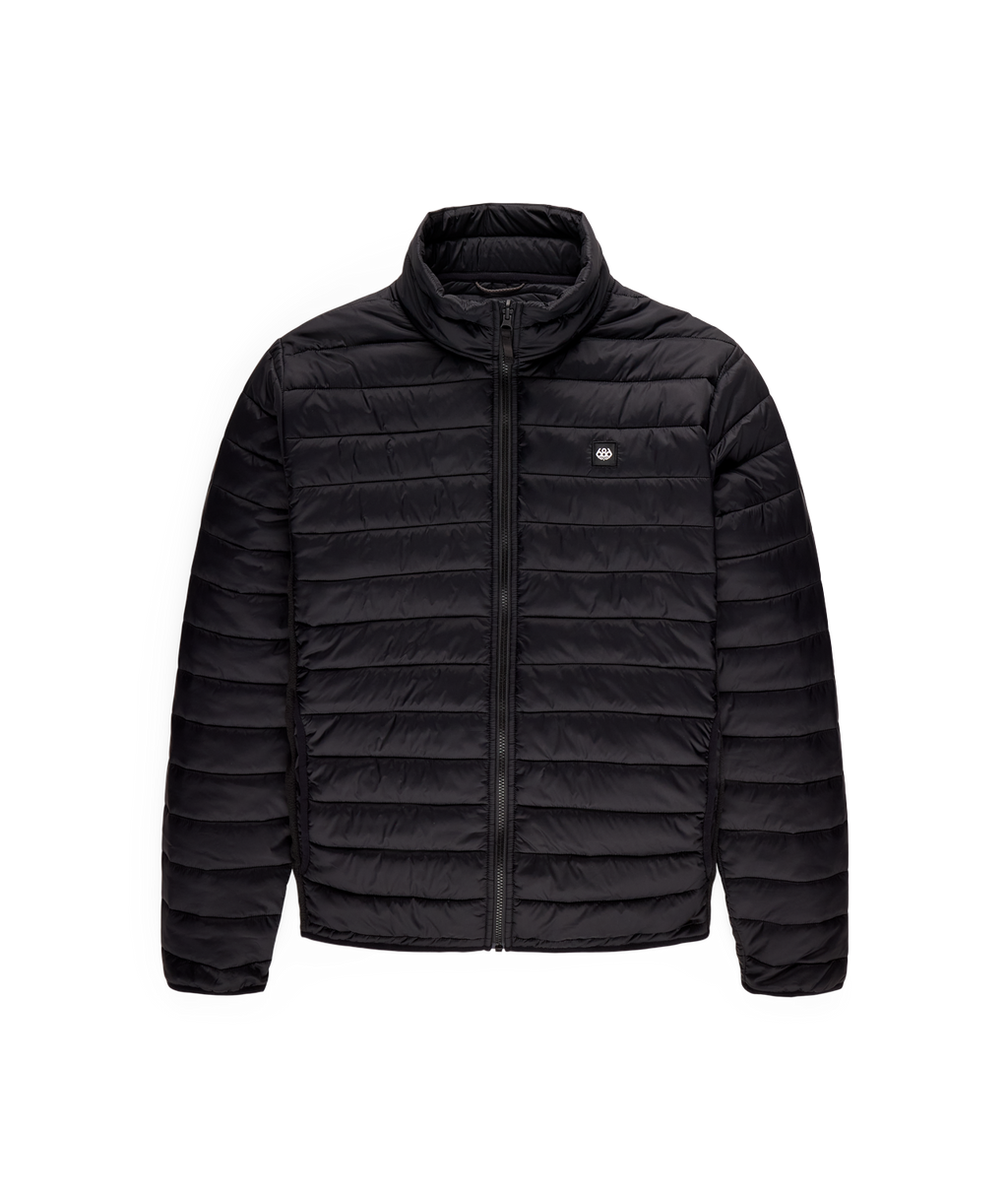 MENS THERMAL PUFF INSULATED JACKET - BLACK