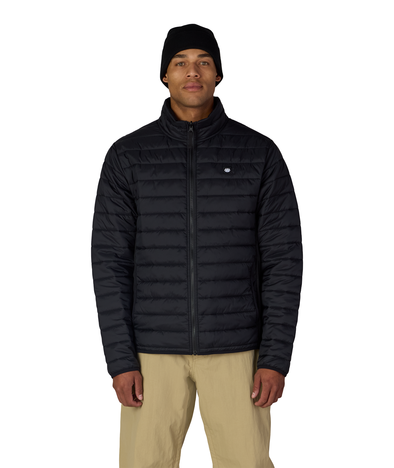 MENS THERMAL PUFF INSULATED JACKET - BLACK
