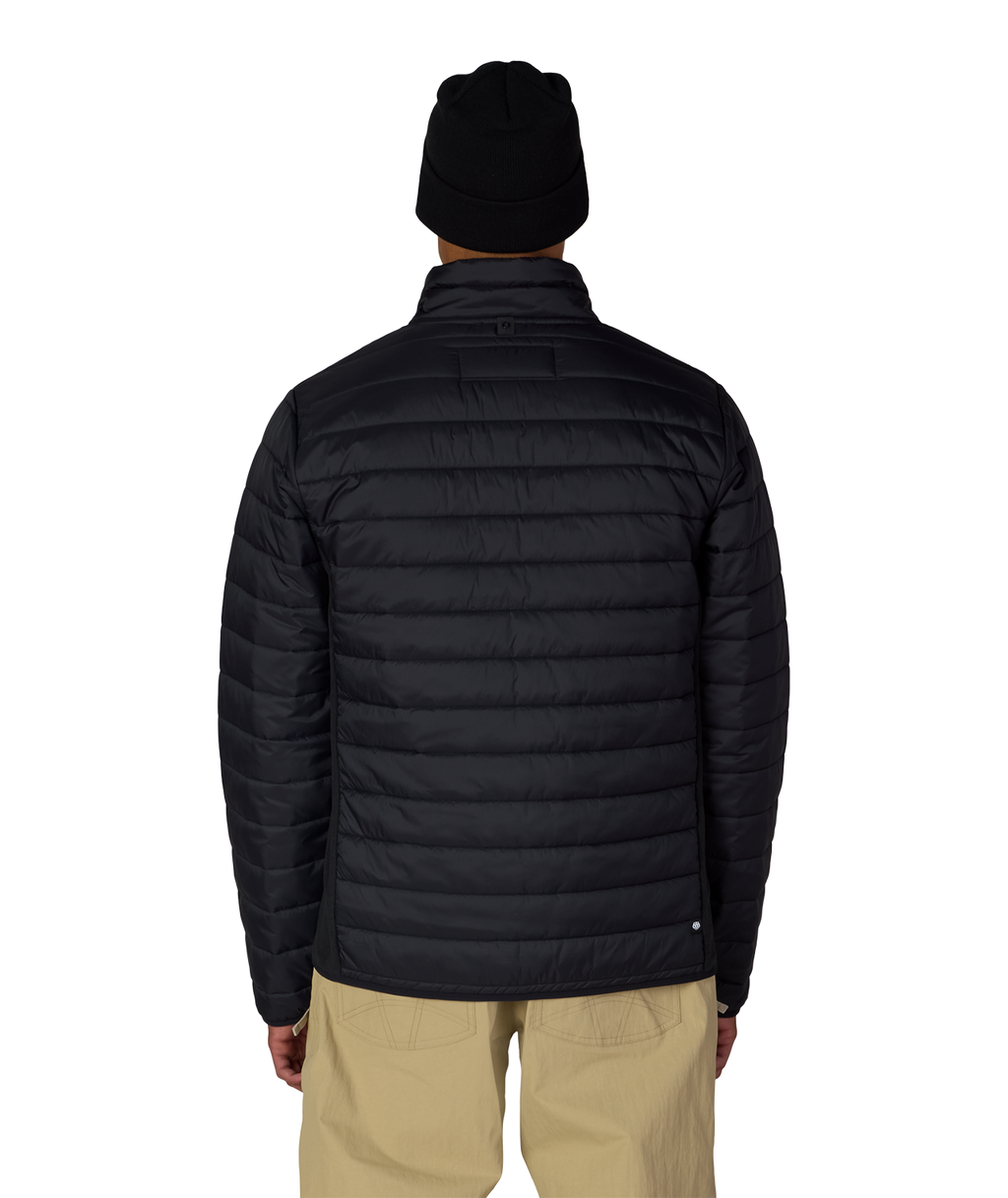 MENS THERMAL PUFF INSULATED JACKET - BLACK