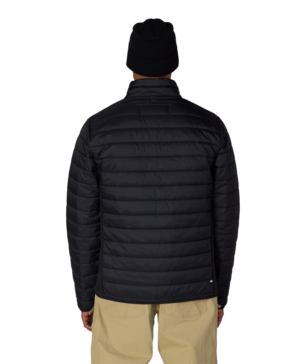 MENS THERMAL PUFF INSULATED JACKET - BLACK