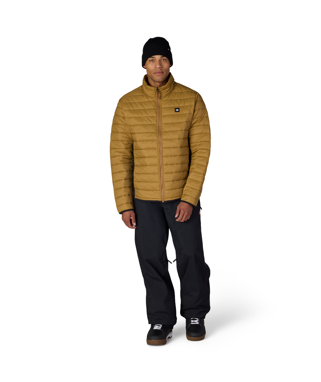 MENS THERMAL PUFF INSULATED JACKET - BRONZE