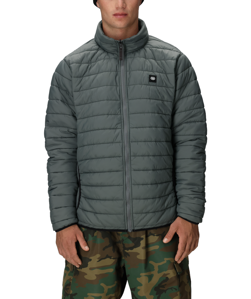 MENS THERMAL PUFF INSULATED JACKET - RHINO GREY