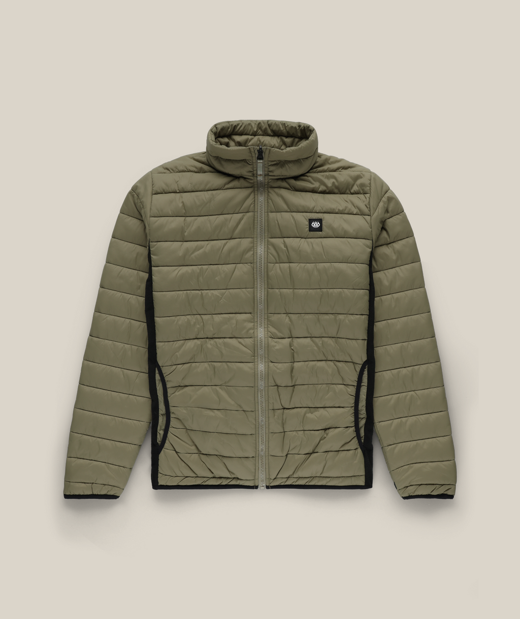 MENS THERMAL PUFF INSULATED JACKET - SAGE COLORBLOCK