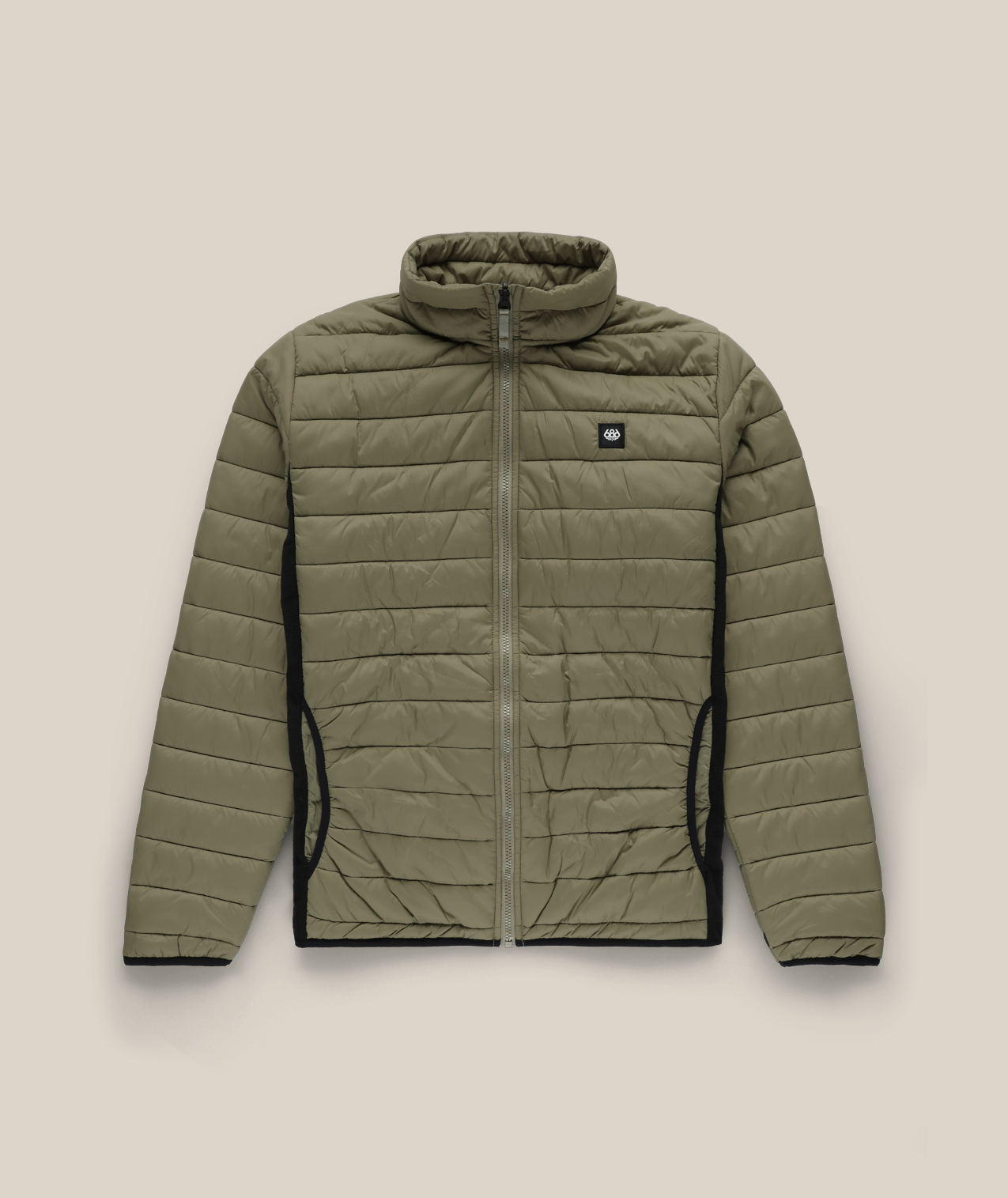 MENS THERMAL PUFF INSULATED JACKET - SAGE COLORBLOCK