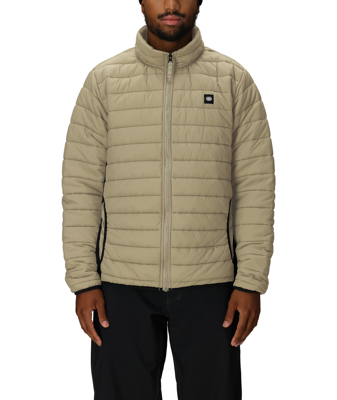 MENS THERMAL PUFF INSULATED JACKET - SAGE COLORBLOCK