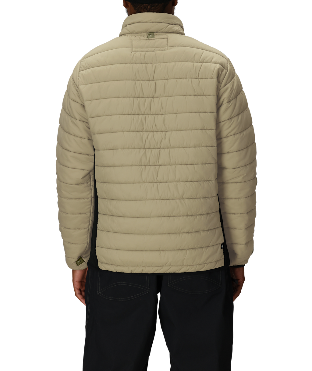 MENS THERMAL PUFF INSULATED JACKET - SAGE COLORBLOCK