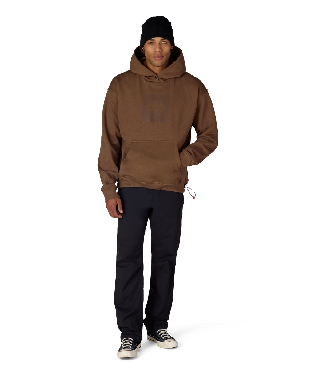 KNOCKOUT LOGO PREMIUM HEAVYWEIGHT PULLOVER HOODY - DARK EARTH