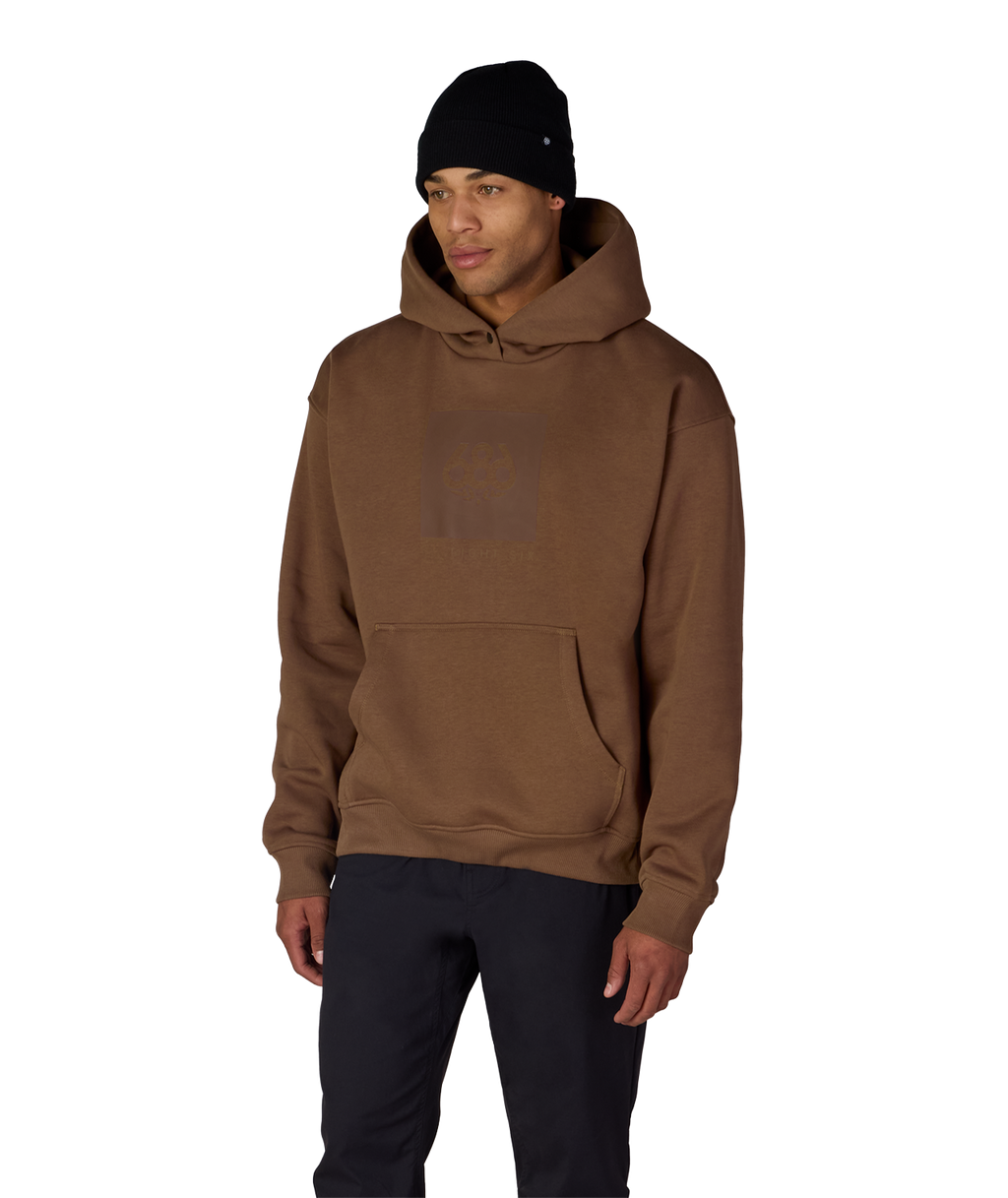 KNOCKOUT LOGO PREMIUM HEAVYWEIGHT PULLOVER HOODY - DARK EARTH