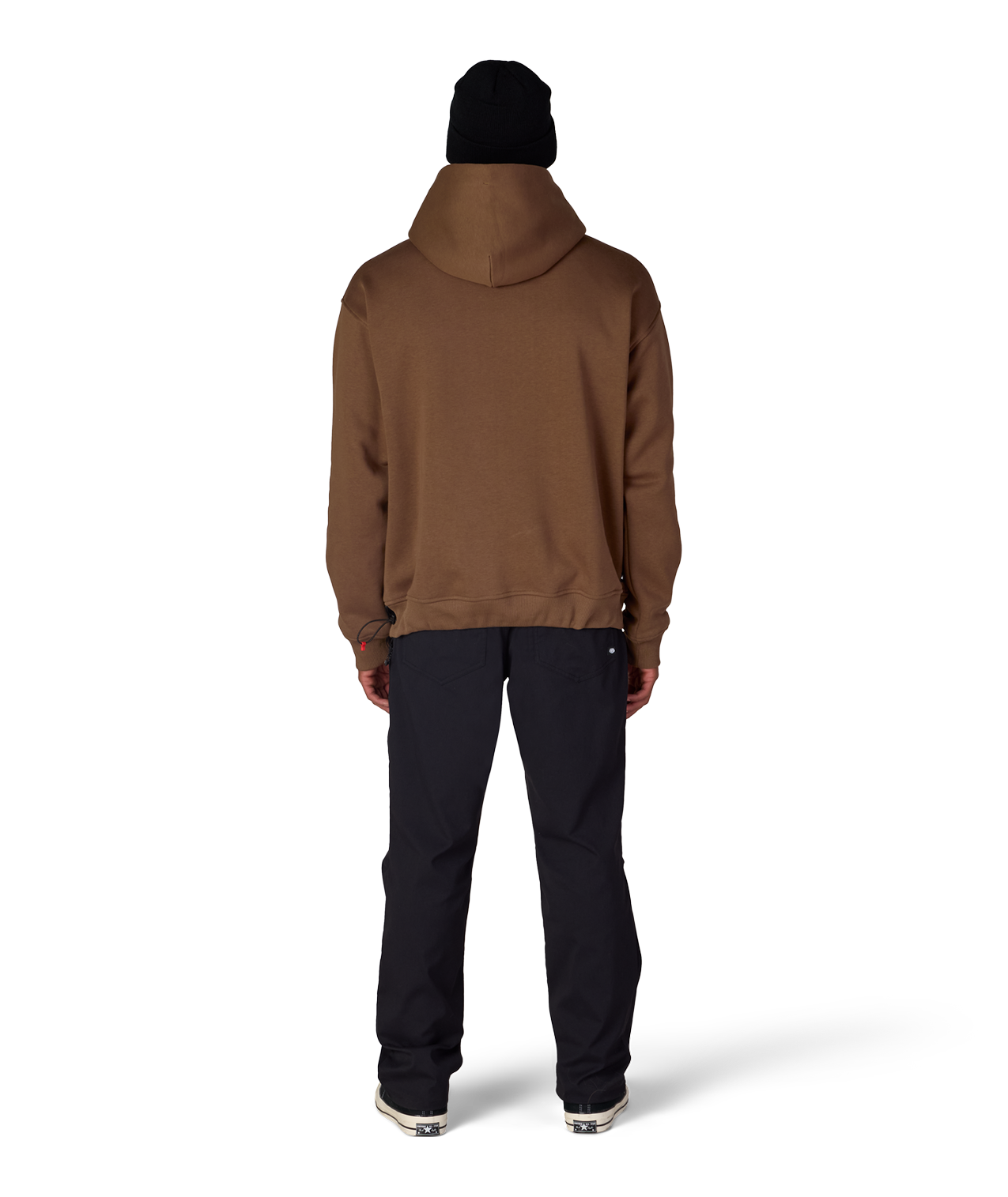 KNOCKOUT LOGO PREMIUM HEAVYWEIGHT PULLOVER HOODY - DARK EARTH