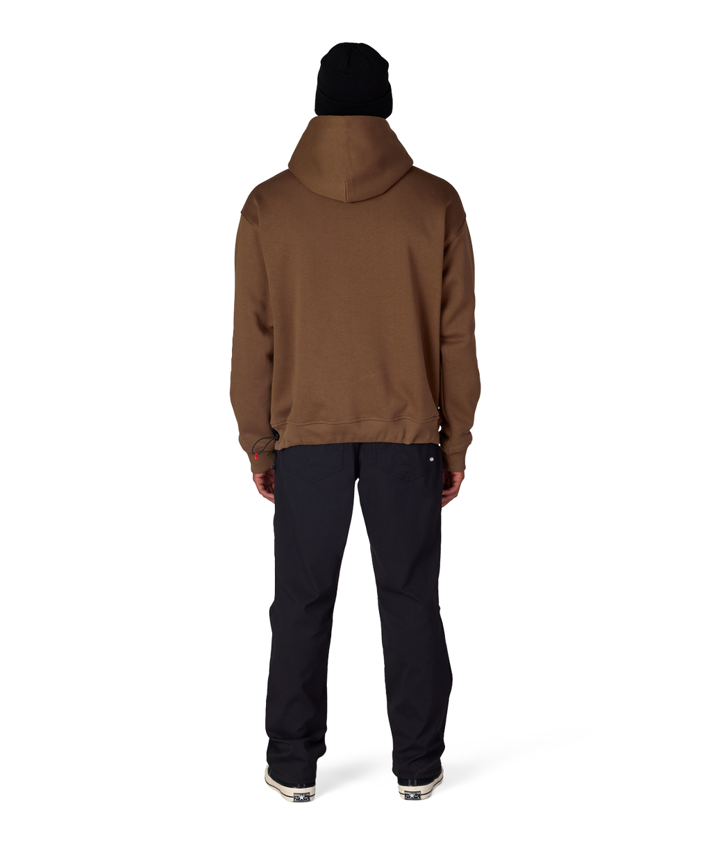 KNOCKOUT LOGO PREMIUM HEAVYWEIGHT PULLOVER HOODY - DARK EARTH