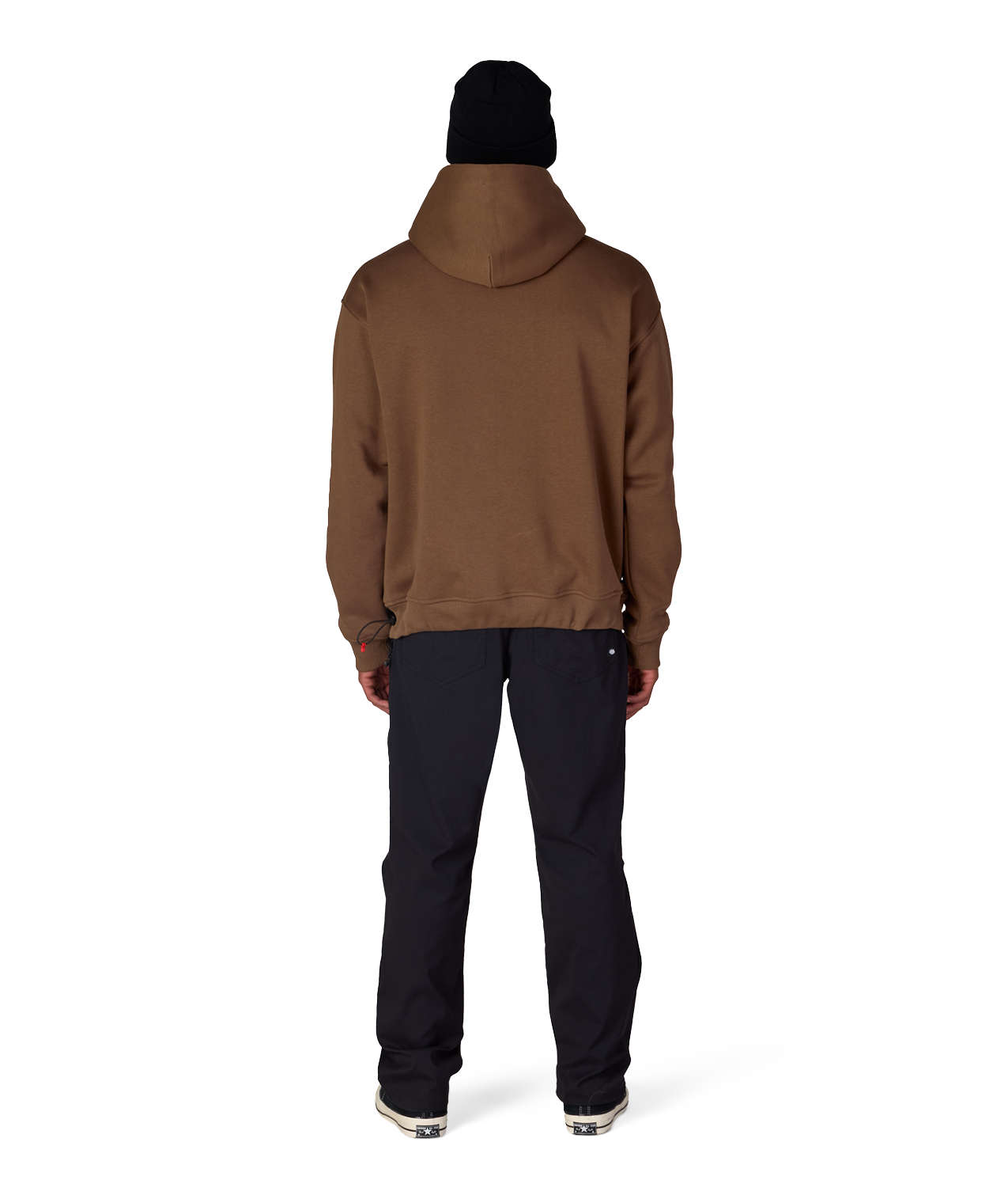 KNOCKOUT LOGO PREMIUM HEAVYWEIGHT PULLOVER HOODY - DARK EARTH