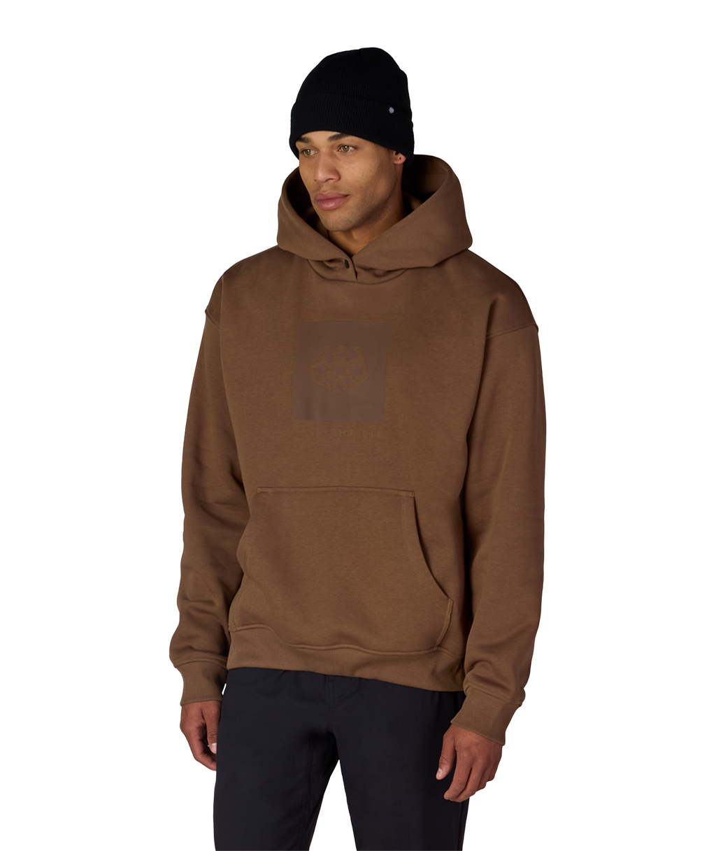 KNOCKOUT LOGO PREMIUM HEAVYWEIGHT PULLOVER HOODY - DARK EARTH