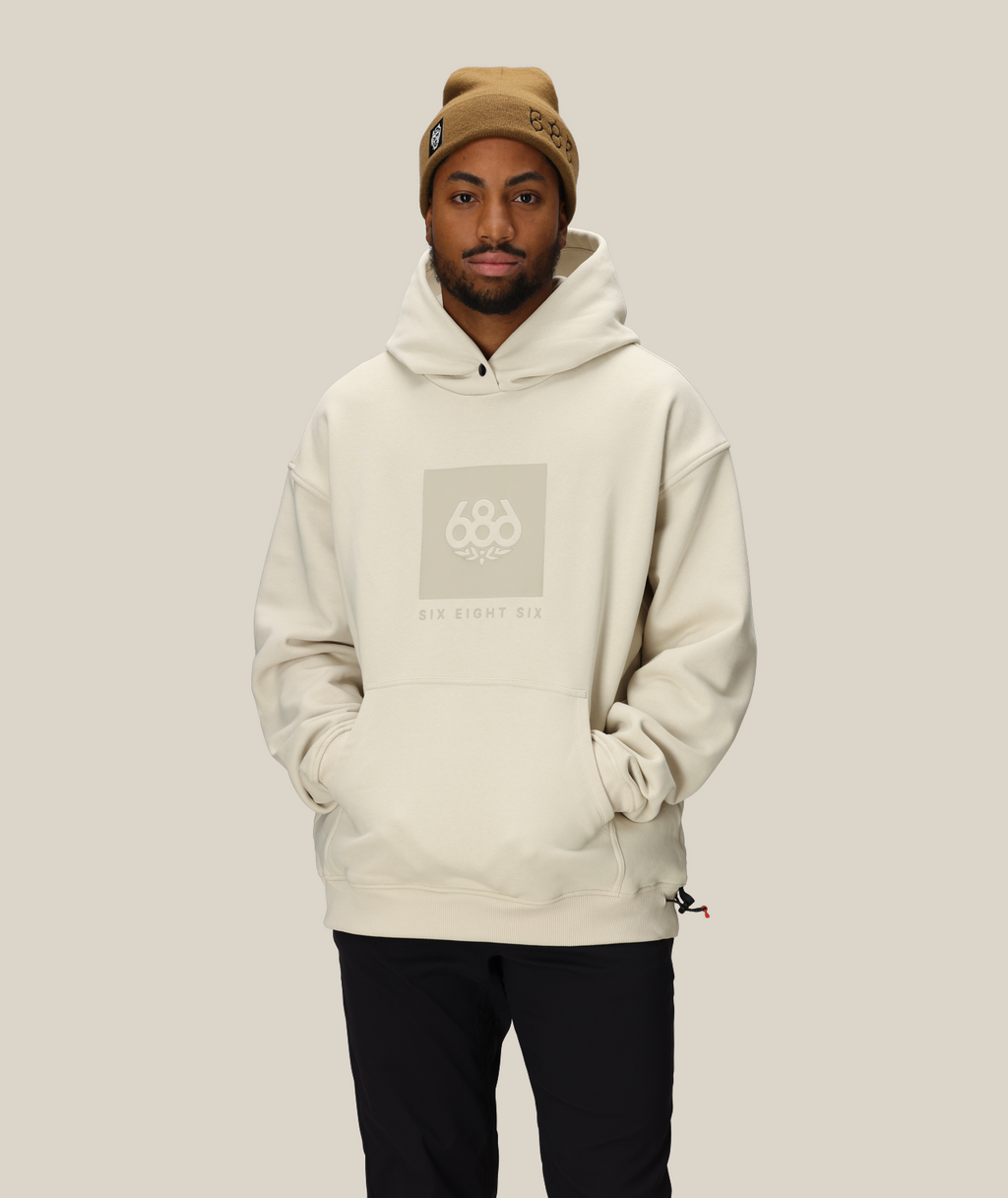 KNOCKOUT LOGO PREMIUM HEAVYWEIGHT PULLOVER HOODY - LIMESTONE