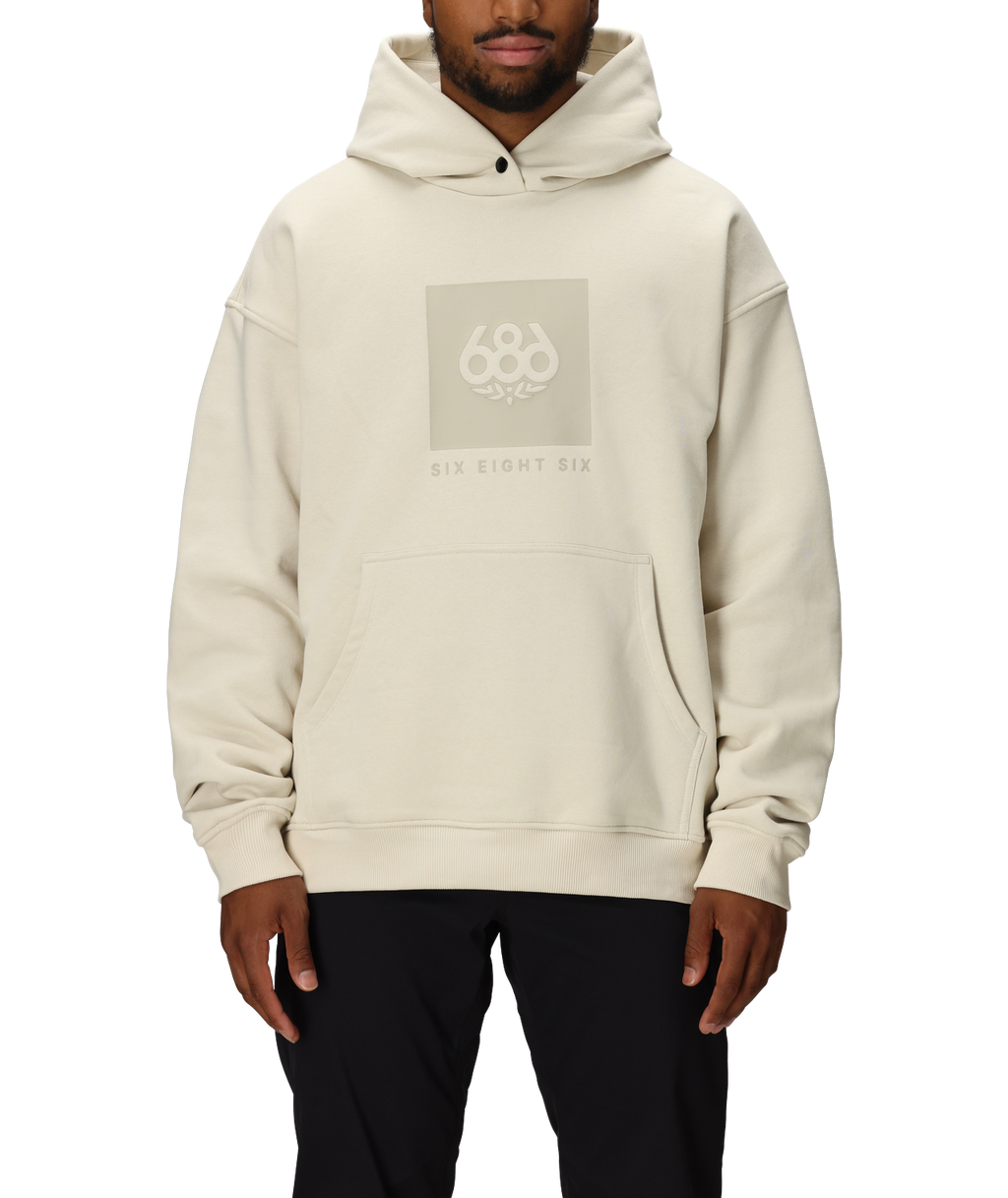 KNOCKOUT LOGO PREMIUM HEAVYWEIGHT PULLOVER HOODY - LIMESTONE
