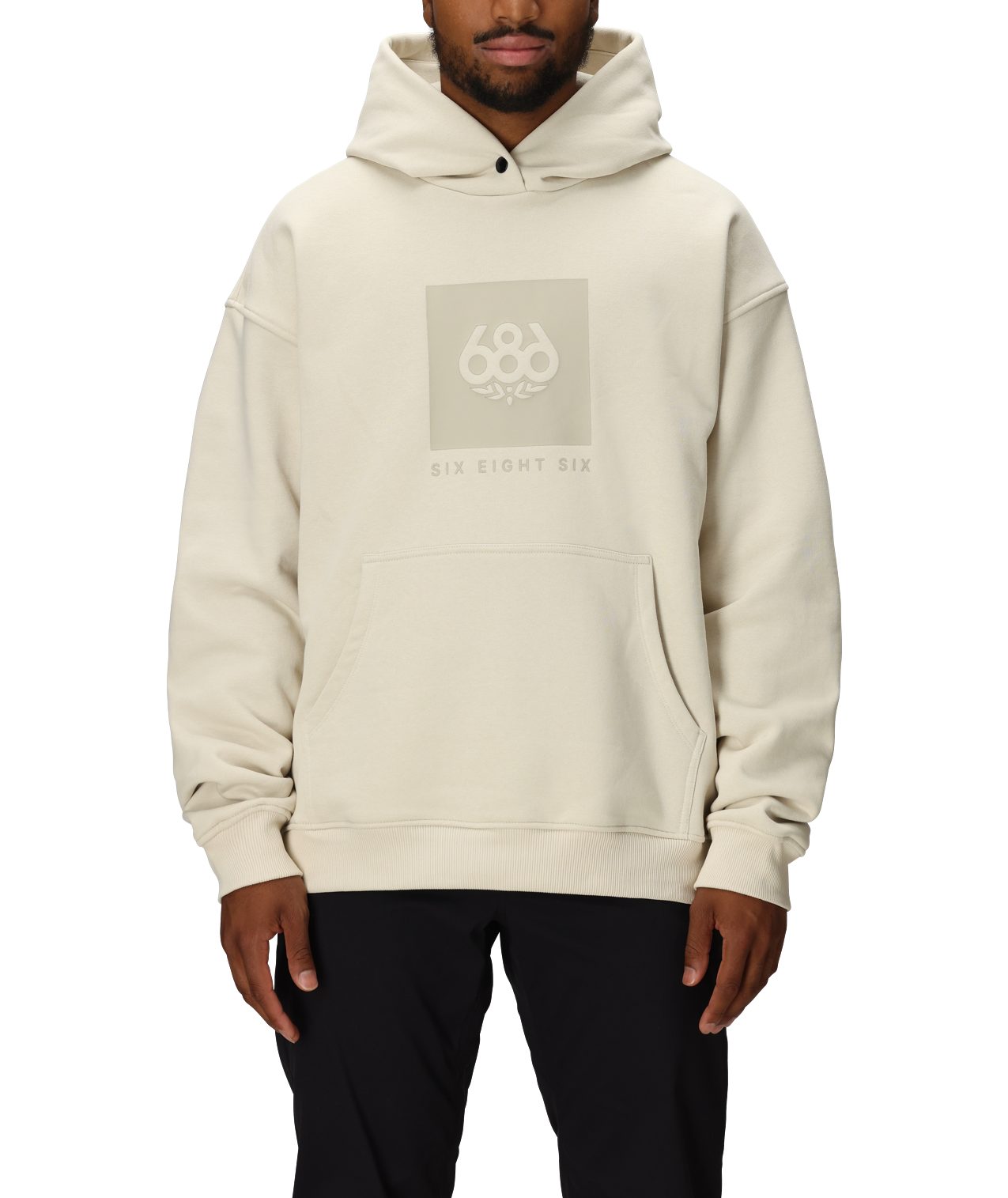 KNOCKOUT LOGO PREMIUM HEAVYWEIGHT PULLOVER HOODY - LIMESTONE