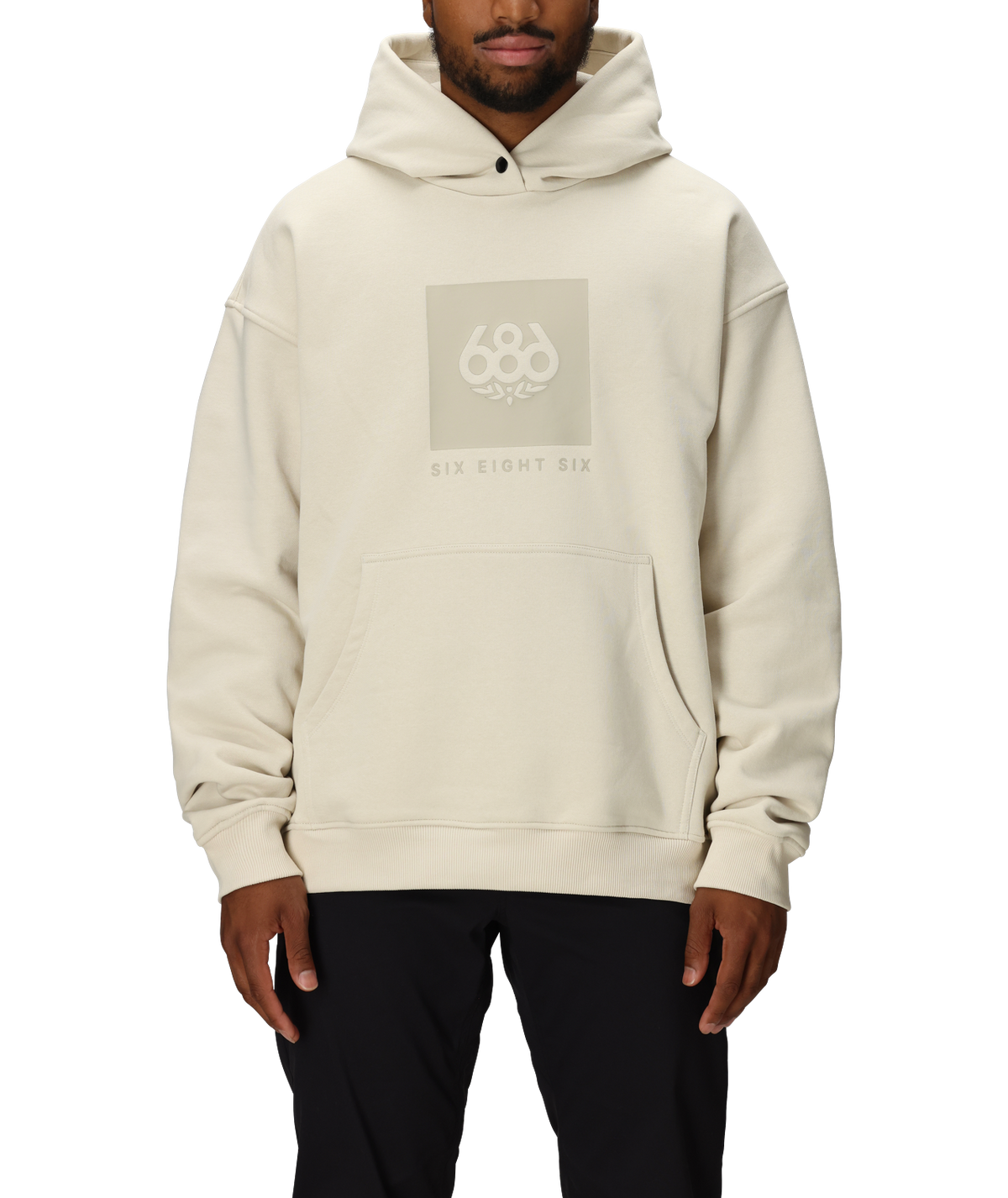 KNOCKOUT LOGO PREMIUM HEAVYWEIGHT PULLOVER HOODY - LIMESTONE