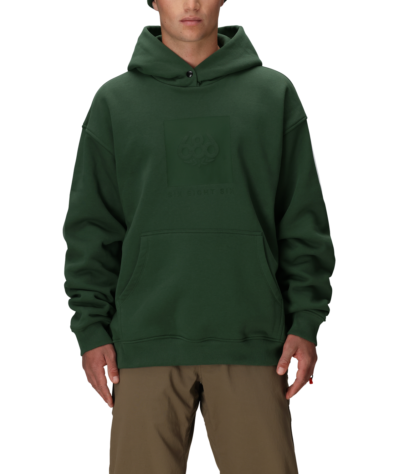 KNOCKOUT LOGO PREMIUM HEAVYWEIGHT PULLOVER HOODY - MOSS GREEN