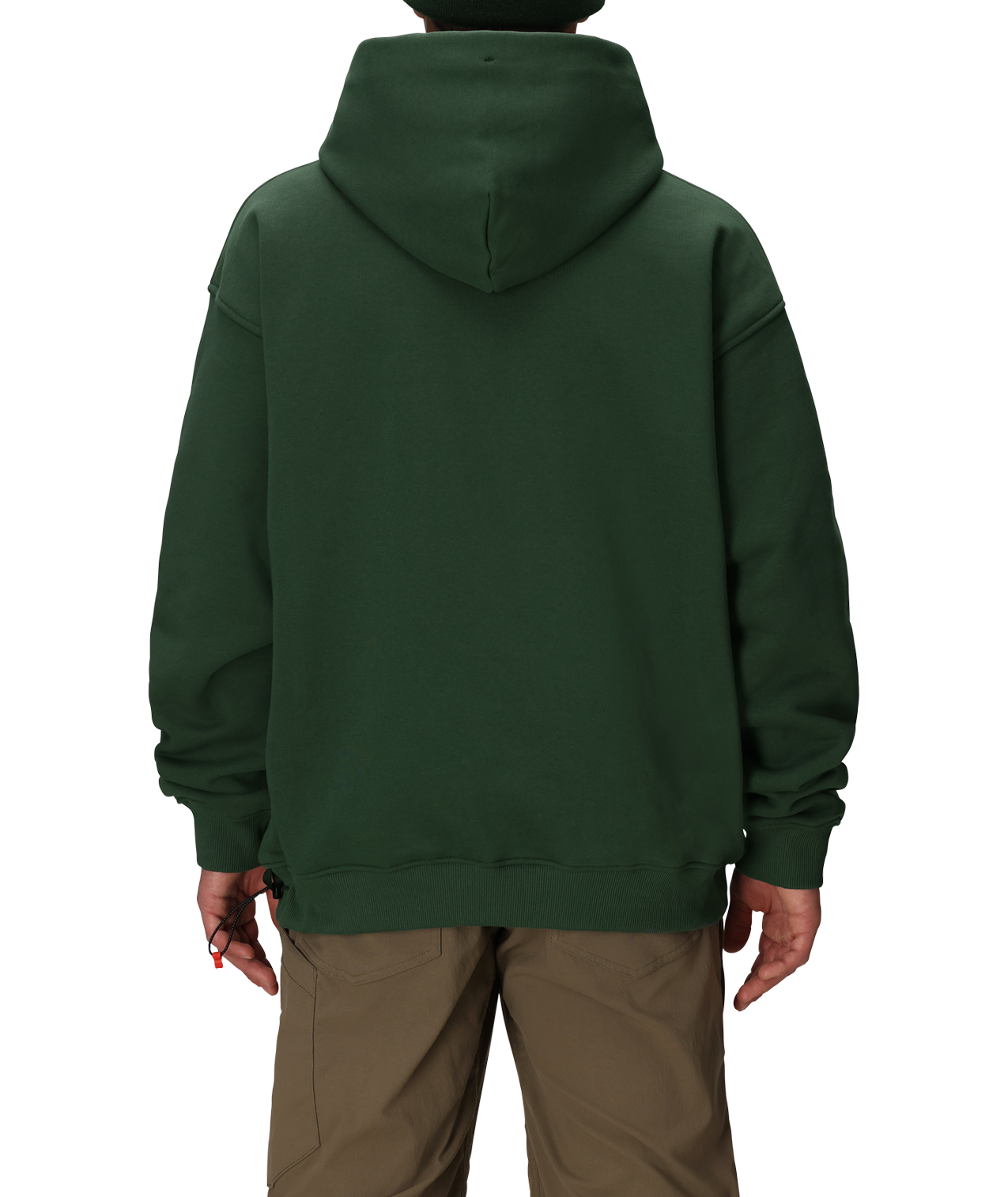 KNOCKOUT LOGO PREMIUM HEAVYWEIGHT PULLOVER HOODY - MOSS GREEN