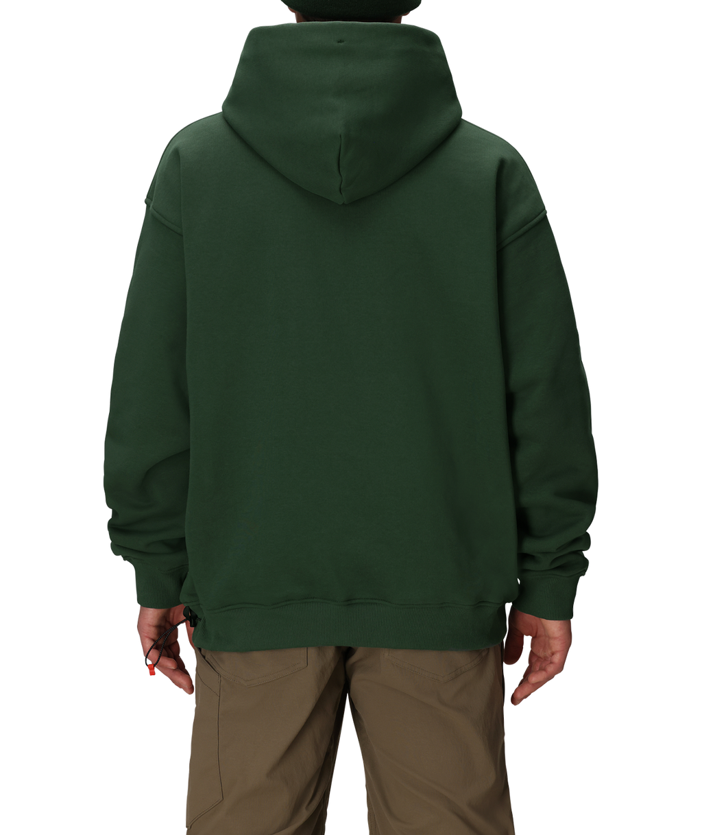 KNOCKOUT LOGO PREMIUM HEAVYWEIGHT PULLOVER HOODY - MOSS GREEN