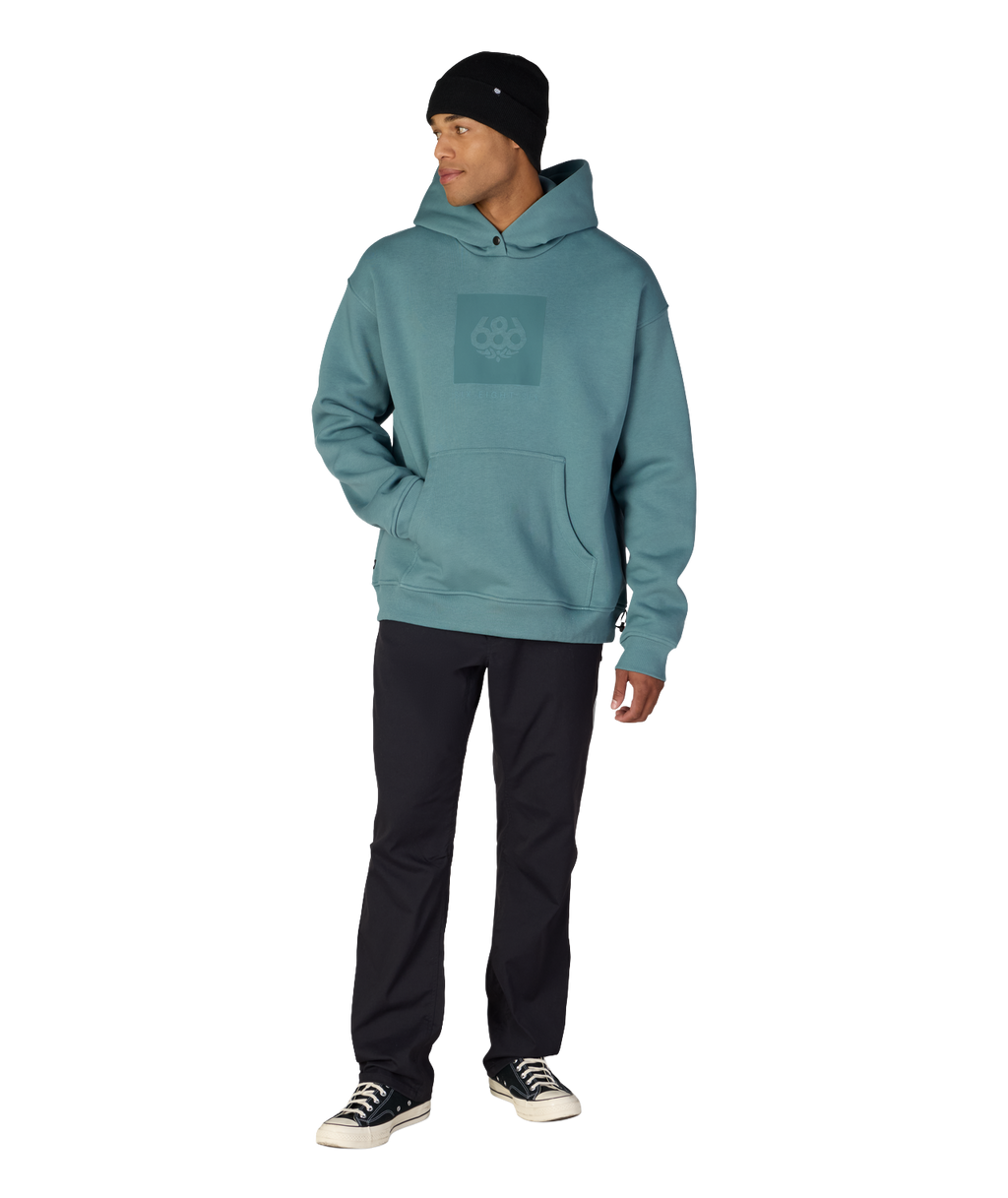 KNOCKOUT LOGO PREMIUM HEAVYWEIGHT PULLOVER HOODY - PALE FIRN
