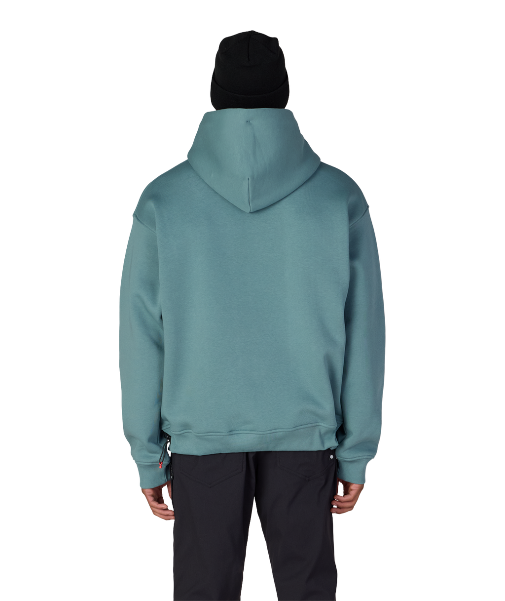 KNOCKOUT LOGO PREMIUM HEAVYWEIGHT PULLOVER HOODY - PALE FIRN