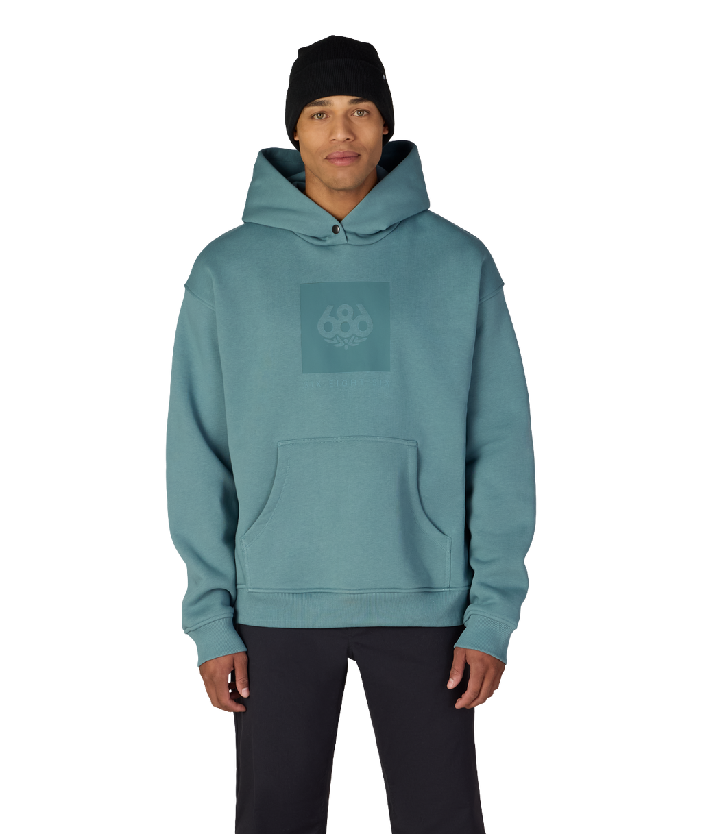 KNOCKOUT LOGO PREMIUM HEAVYWEIGHT PULLOVER HOODY - PALE FIRN