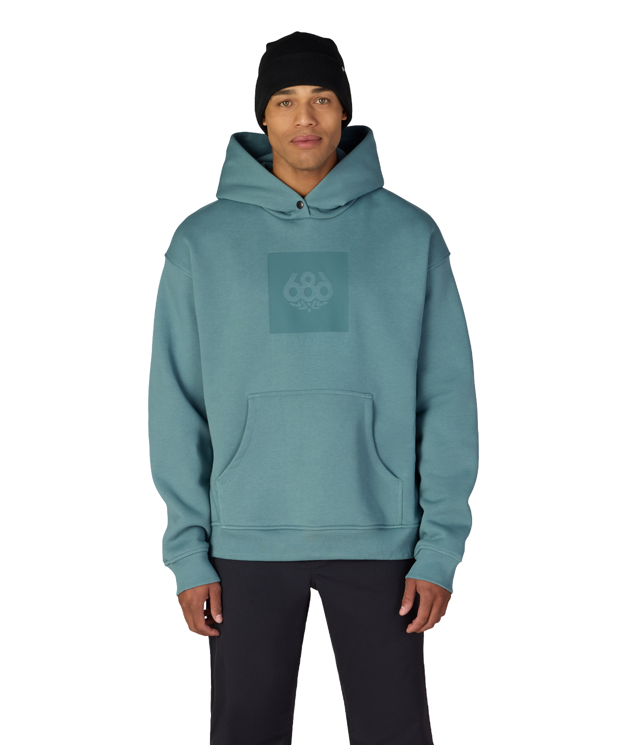 KNOCKOUT LOGO PREMIUM HEAVYWEIGHT PULLOVER HOODY - PALE FIRN