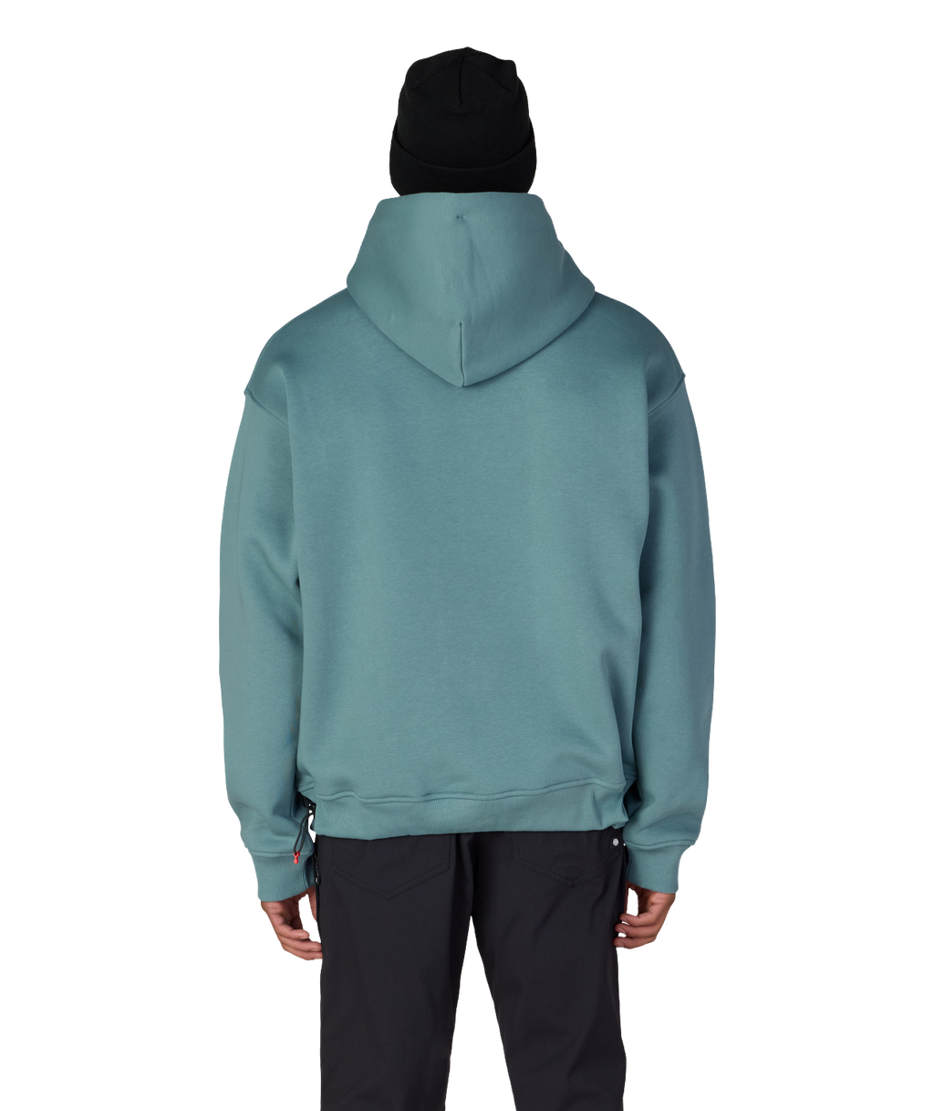 KNOCKOUT LOGO PREMIUM HEAVYWEIGHT PULLOVER HOODY - PALE FIRN