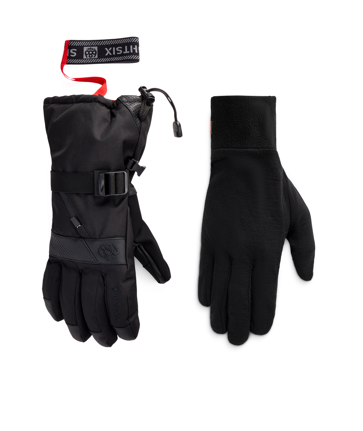 MENS GORE-TEX SMARTY® 3-in-1 GAUNTLET GLOVE - BLACK