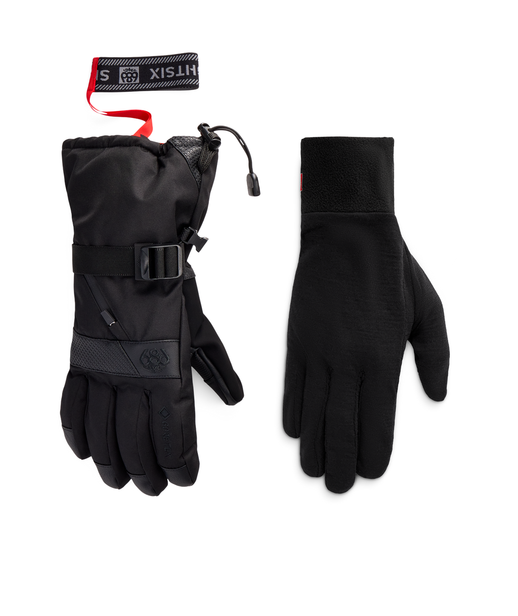 MENS GORE-TEX SMARTY® 3-in-1 GAUNTLET GLOVE - BLACK