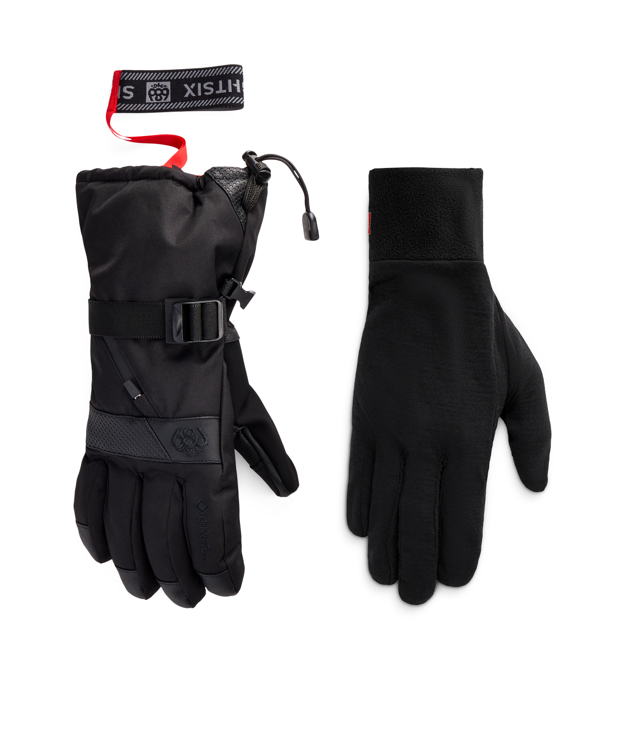 MENS GORE-TEX SMARTY® 3-in-1 GAUNTLET GLOVE - BLACK