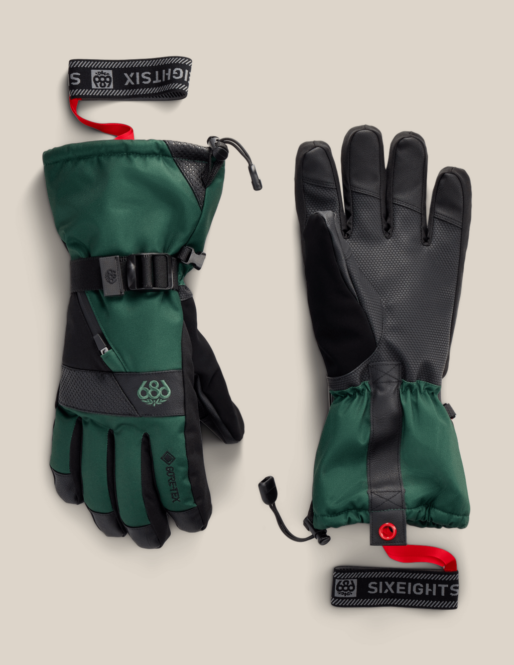 MENS GORE-TEX SMARTY® 3-in-1 GAUNTLET GLOVE - MOSS GREEN