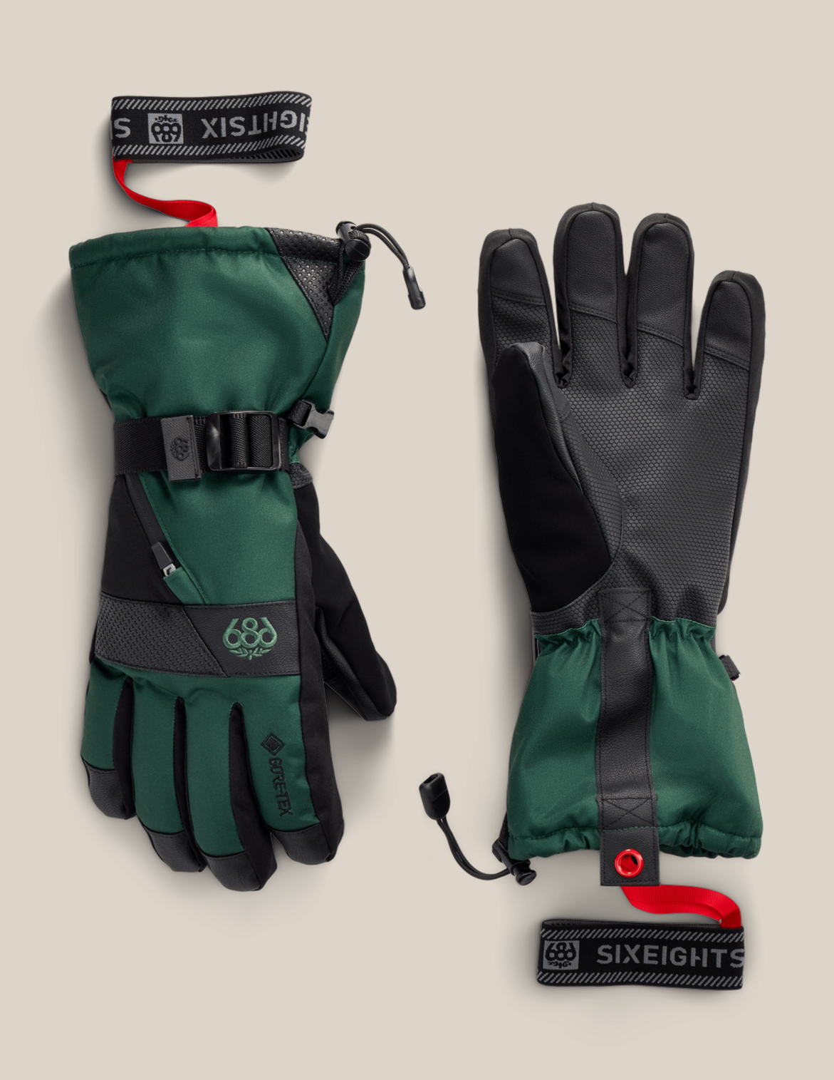 MENS GORE-TEX SMARTY® 3-in-1 GAUNTLET GLOVE - MOSS GREEN