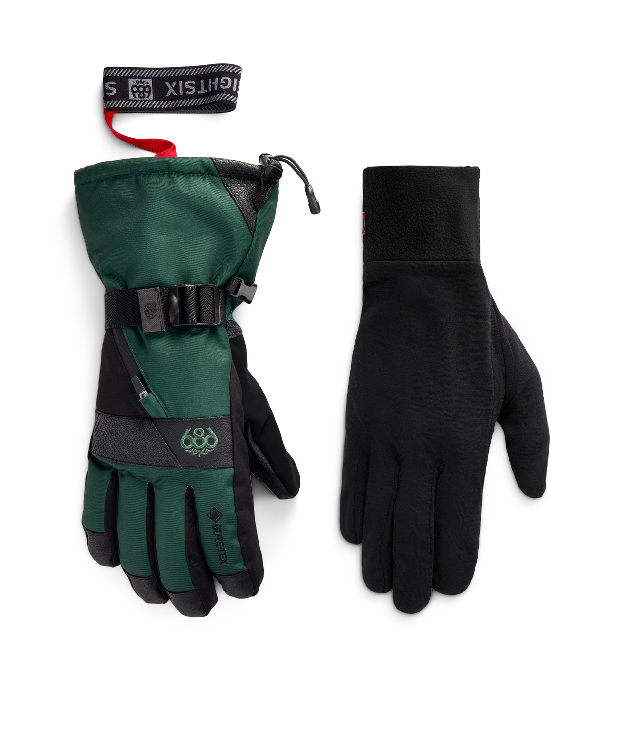 MENS GORE-TEX SMARTY® 3-in-1 GAUNTLET GLOVE - MOSS GREEN