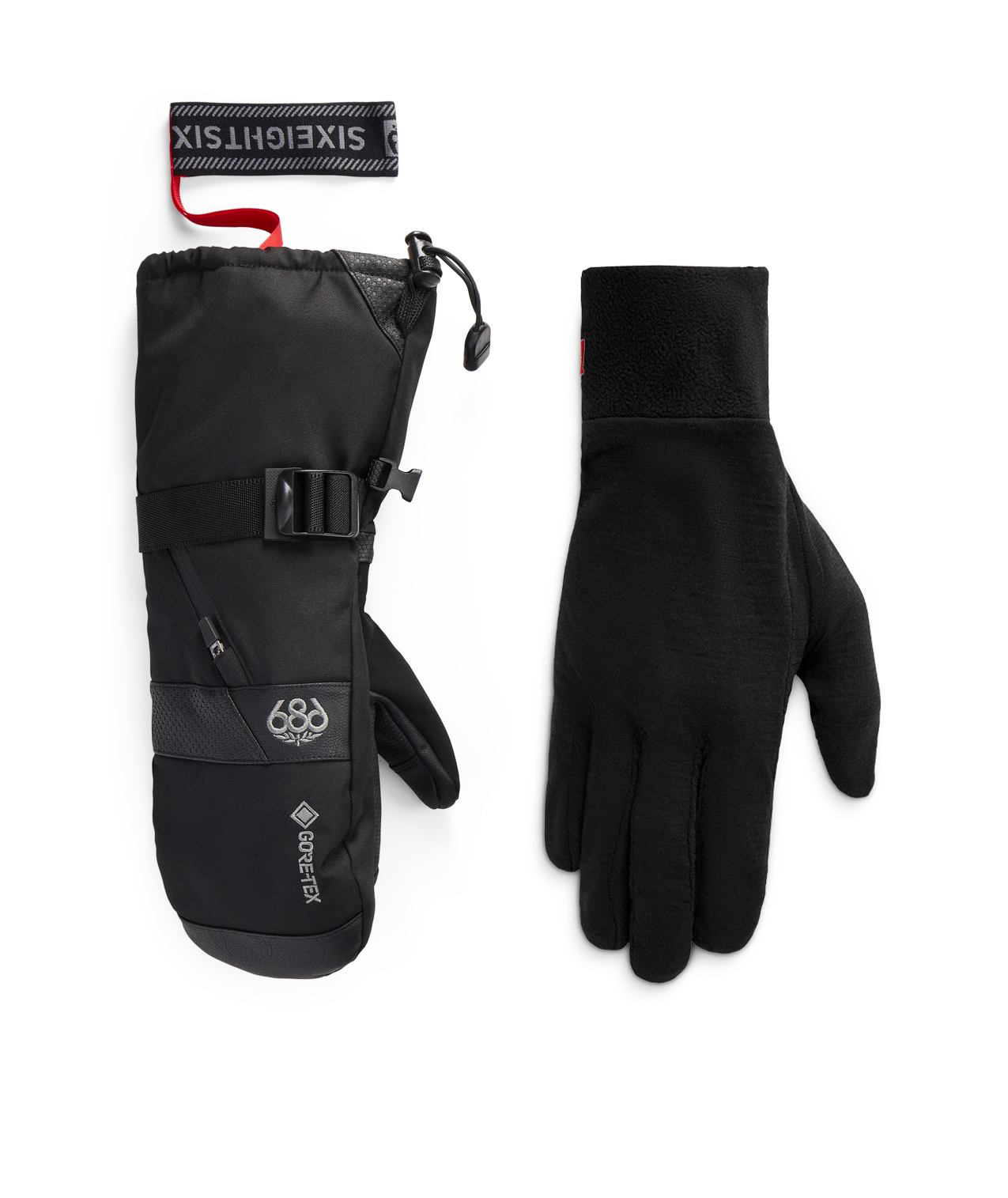 MENS GORE-TEX SMARTY® 3-in-1 GAUNTLET MITT - BLACK