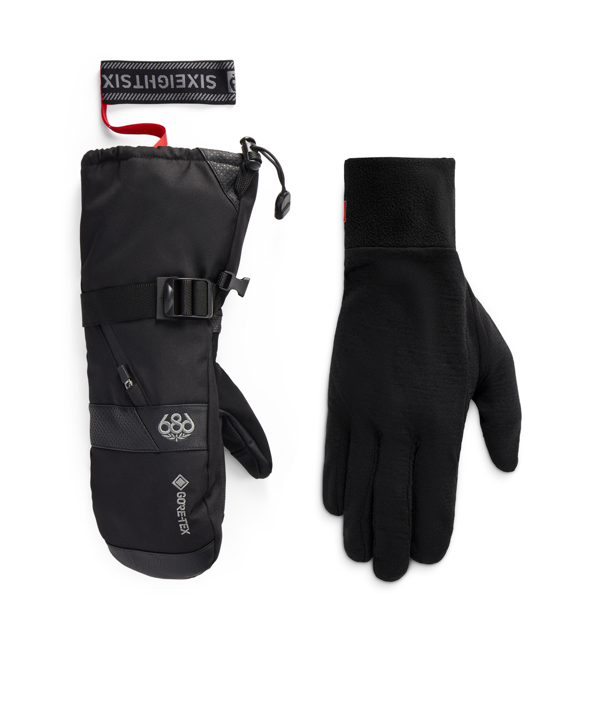MENS GORE-TEX SMARTY® 3-in-1 GAUNTLET MITT - BLACK