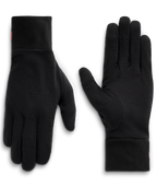 MENS MERINO WOOL GLOVE LINER - BLACK HEATHER