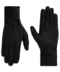 MENS MERINO WOOL GLOVE LINER - BLACK HEATHER