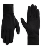 MENS MERINO WOOL GLOVE LINER - BLACK HEATHER