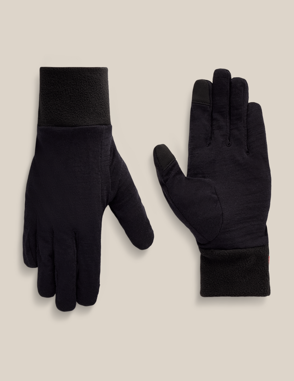 WOMENS MERINO WOOL GLOVE LINER - BLACK HEATHER